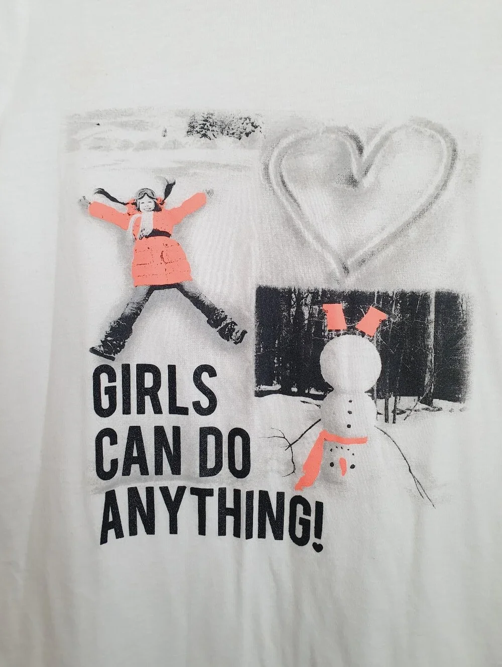 Children’s Place 100% Cotton Girl's can do Anything Long Sleeve Shirt XL 14